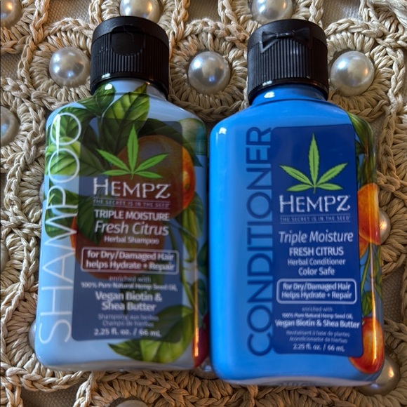 Triple Moisture Fresh Citrus Herbal Travel Size Shampoo & Conditioner Vegan - Picture 2 of 2